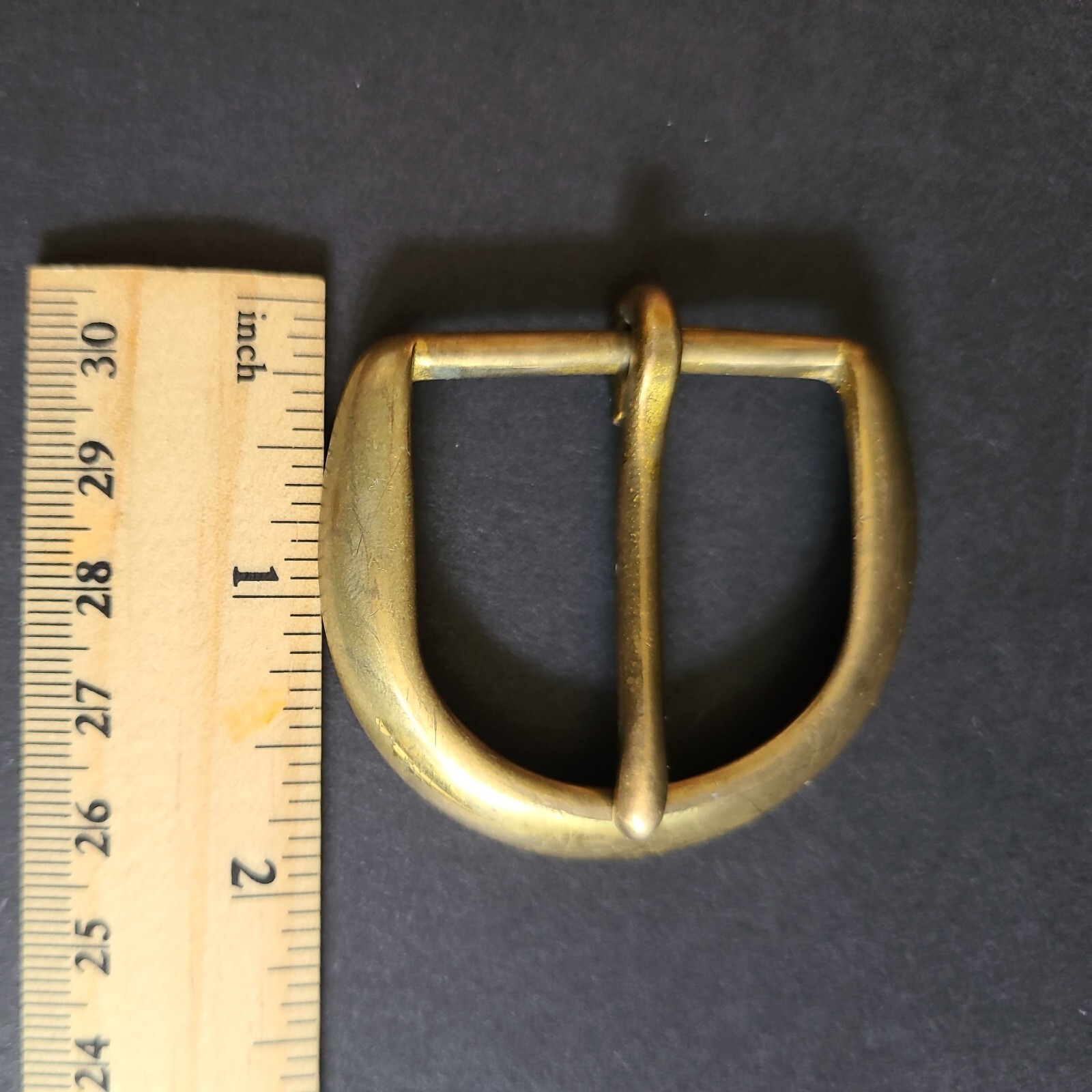 Vintage Solid Brass Basic Belt Buckle Made in Jap… - image 4