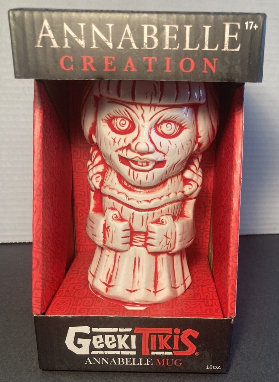 Geeki Tikis Annabelle Creation 18oz Horror Novelty Mug NIB Creepy Doll