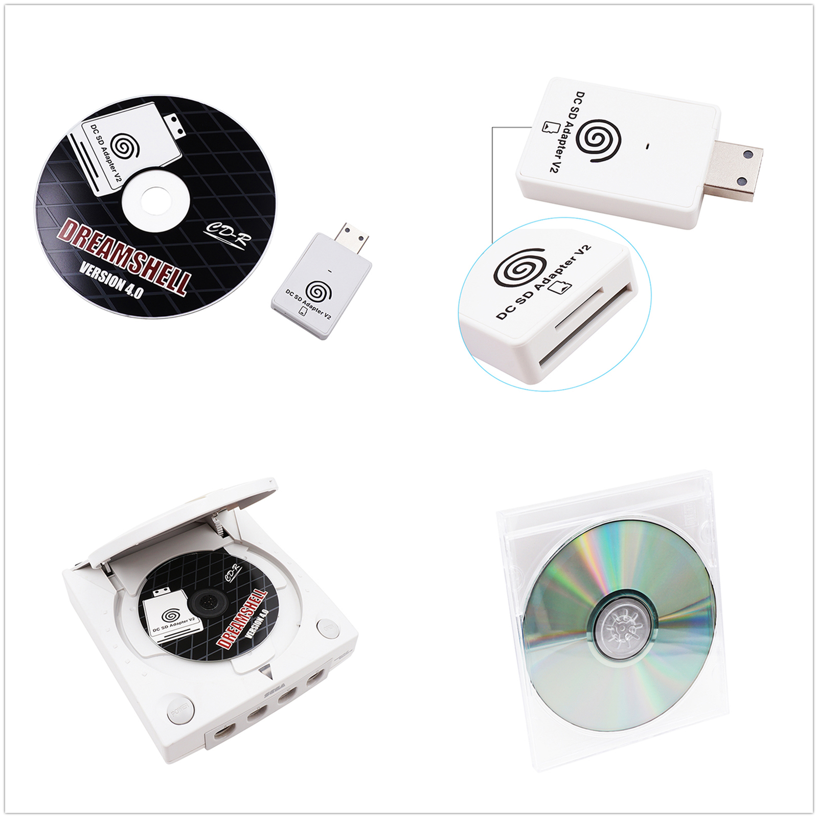 SD Card Reader Adapter with CD For Dreamcast Dreamshell V4.0 Game Machine Kit-image