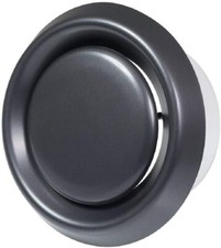 Anthracite Supply / Extract Valve Duct Diffuser Round Air Vent Grille