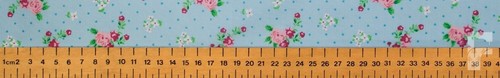 Rosen & Nadel Punkte Blumen Design – Bedruckt Polycotton Stoff - Feder - Bild 8 von 20