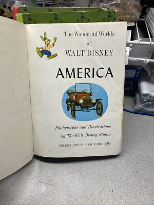 Vintage 1965 THE WONDERFUL WORLDS of WALT DISNEY HC Books BOXED