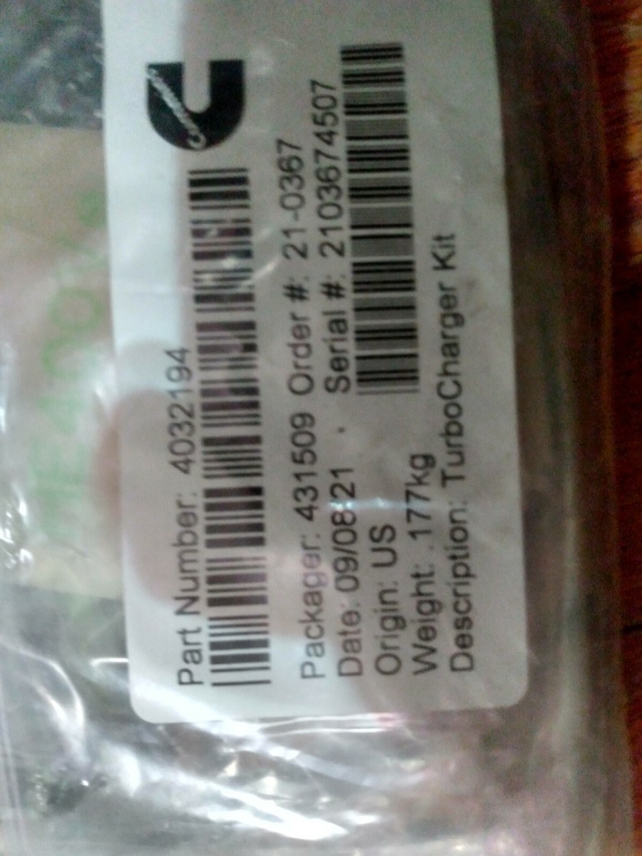 Genuine Cummins 4032194 Turbocharger Kit 3788364 kit ISX-07 NR1-2  