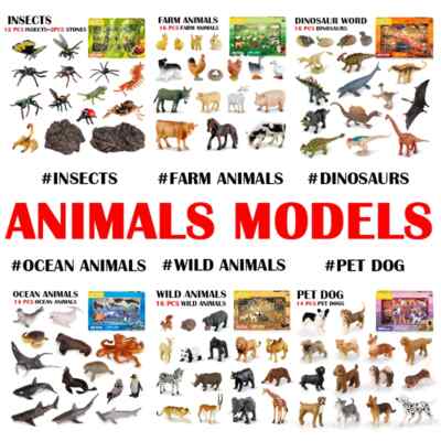 Simulation Mini Wild Fram Ocean Animals Insect Model Action Figure Toy Kid Gifts