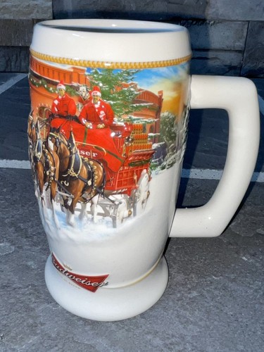 2006 BUDWEISER Holiday Beer Stein "SUNSET AT THE STABLES" with Box & COA - Picture 5 of 8