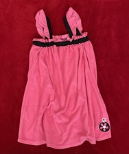 Disney Girl's Sleeveless Pullover Terry Pink/Black Trim Swimwear Cover Up Sz: 5