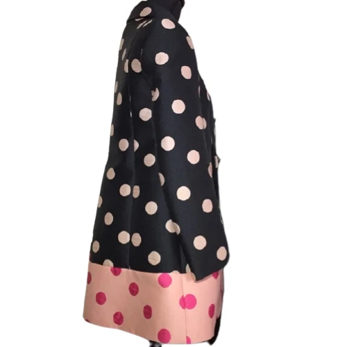 RED Valentino double breasted Cappotti dot coat Black/Pink Size 44 DH014 UU 05 - Image 2 of 4