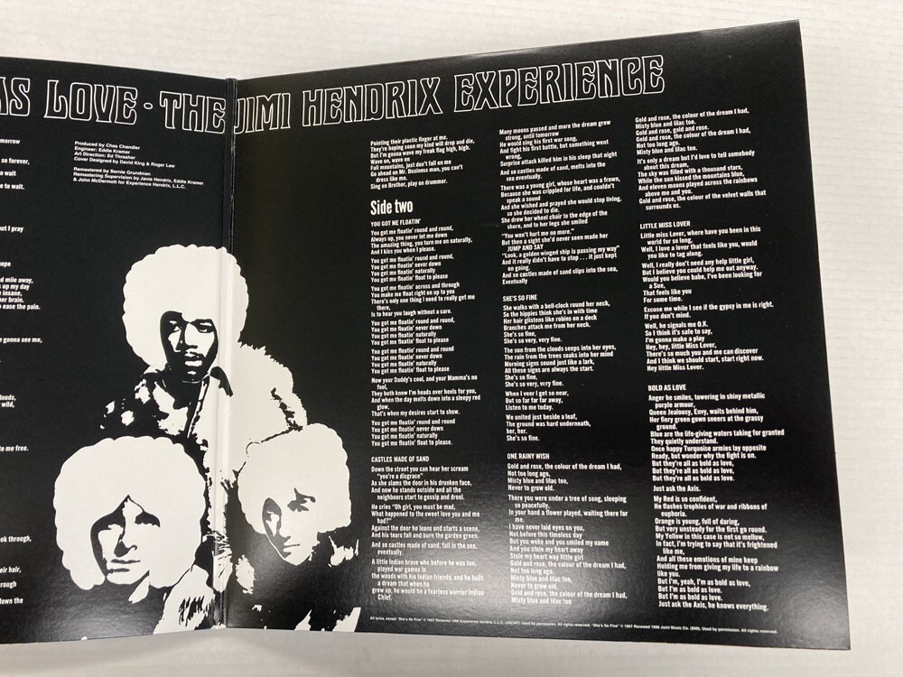JIMI HENDRIX AXIS BOLD AS LOVE MONO 2013 RI ON 200g VINYL VINYL