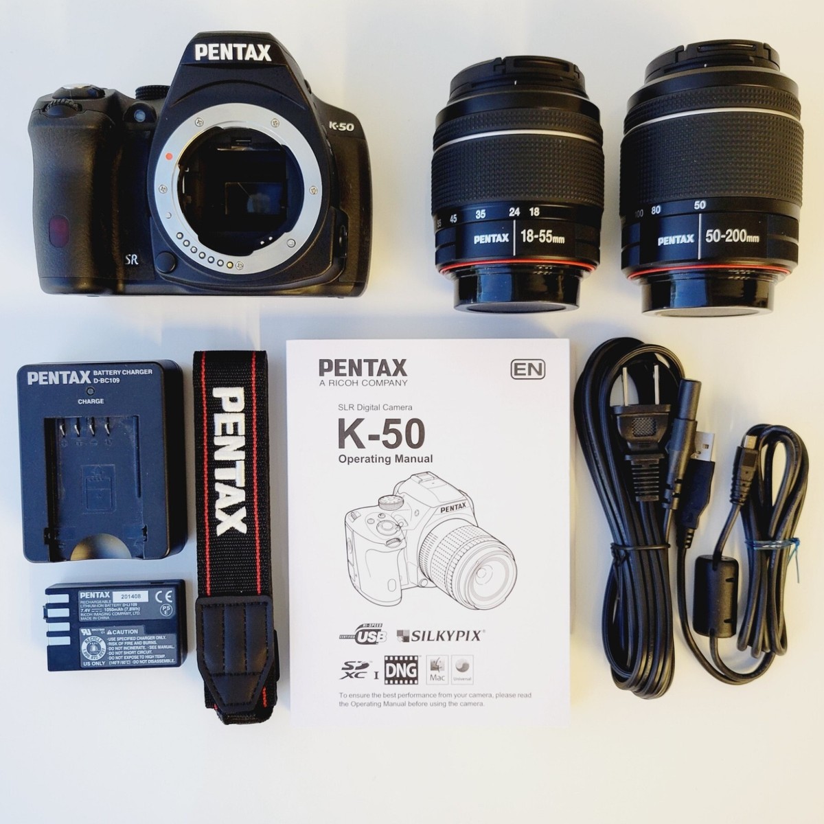 18 55mm Pentax K50 Lenses Pentax K-50 SLR Camera Kit 18-55mm 50