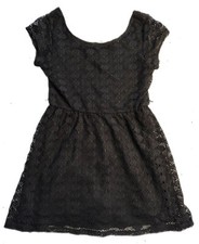 Lily Rose Sleeveless Lace Dress Overlay Women’s Stretch Black Size Large Lined