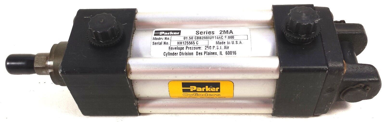 Parker 01.5 CBBMAUS14AC 2.00 1.5inB x 2in clevis dbl. acting pneumatic cylinder