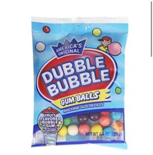 Unwrapped DUBBLE BUBBLE Machine Size Gum Balls 4.4 oz/each Pack of 2