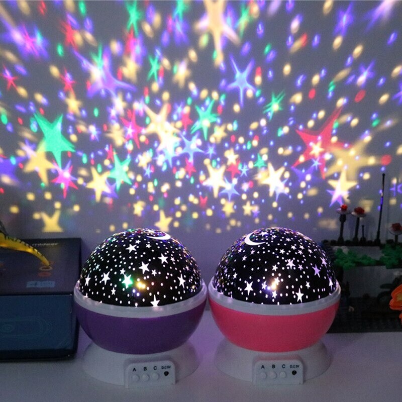 LED Night Light Projector Toys Romantic Starry Sky Battery USB baby room new