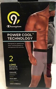 c9 champion men's power cool long leg boxer briefs