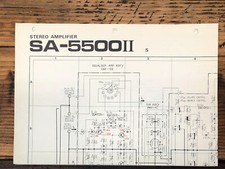 Pioneer SA-5500 II S Amplifier Fold Out Schematic Original 
