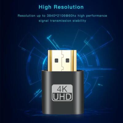 4K HDMI-kompatibler Dummy Adapter Virtual Plug Headless Ghost Display Emulator