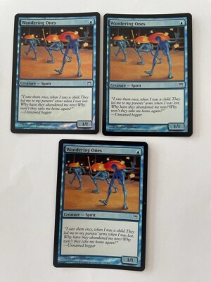 MTG 3X FOIL CHAMPIONS OF KAMIGAWA WANDERING ONES NM MAGIC THE