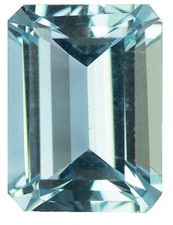 Natural Fine Light Sky Blue Aquamarine - Emerald Cut - Zambia - AAA Grade