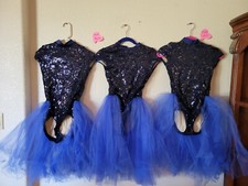 Navy Blue Dance Costumes Trio Set two adult small/one X-adult small Lyrical