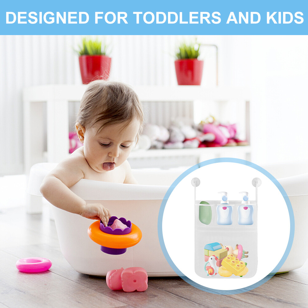 2pcs Space Saving Tidy With Suction Hooks Bathroom Bath Toy Organizer For Tub | eBay