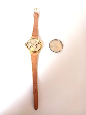 Montre Lady New Classic Mécanique Vintage - Boîtier Acier Argenté, Bracelet Cuir, Années 80 - Occasion