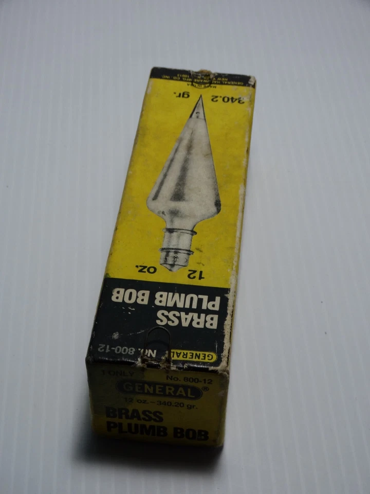 General Tools Solid Brass Tapered Plumb Bob 12 oz. # 800-12 - Image 3 of 4