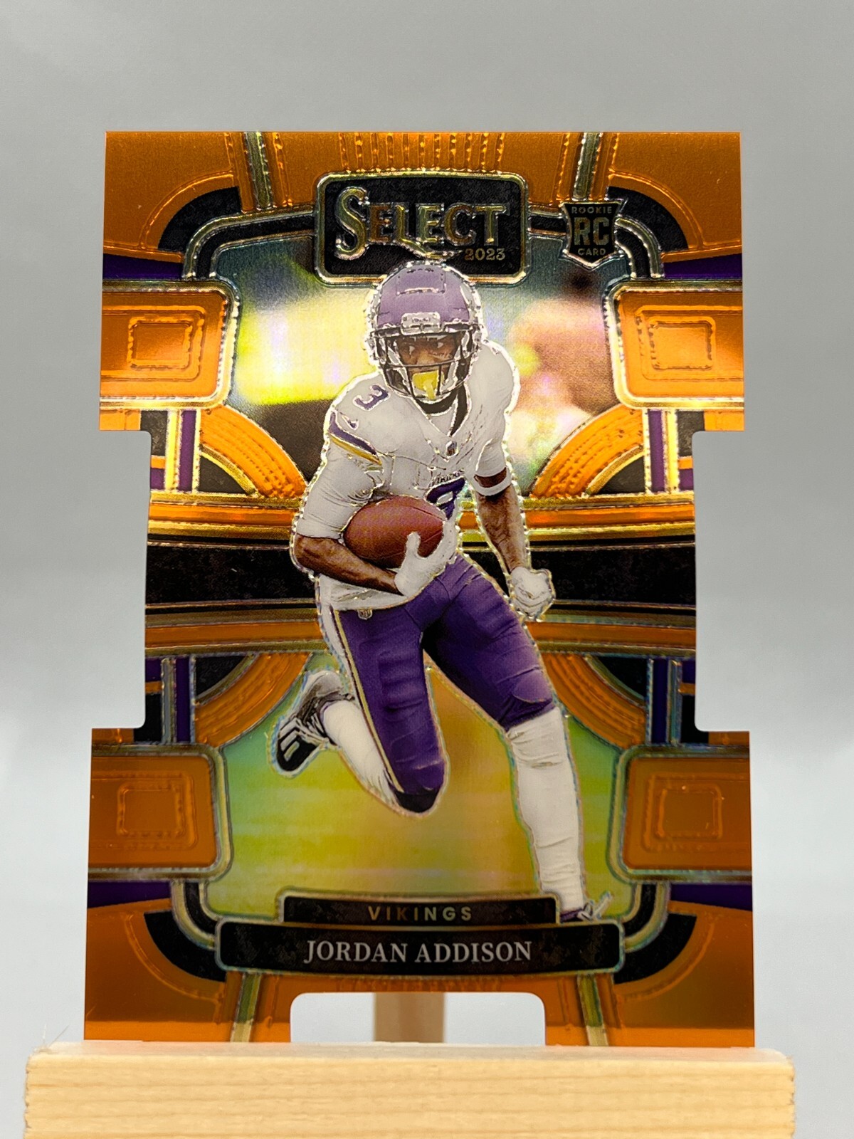 2023 Panini Select Jordan Addison #6 Concourse Orange Prizm Die Cut /499 RC