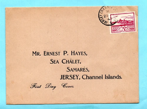 Jersey; First Day Cover with 2 1/2 d Occupation stamp;  1943