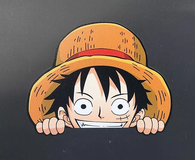 One Piece Luffy Vinyl Sticker / Peeker - Vinyl Decal - 2.75 x 3.5