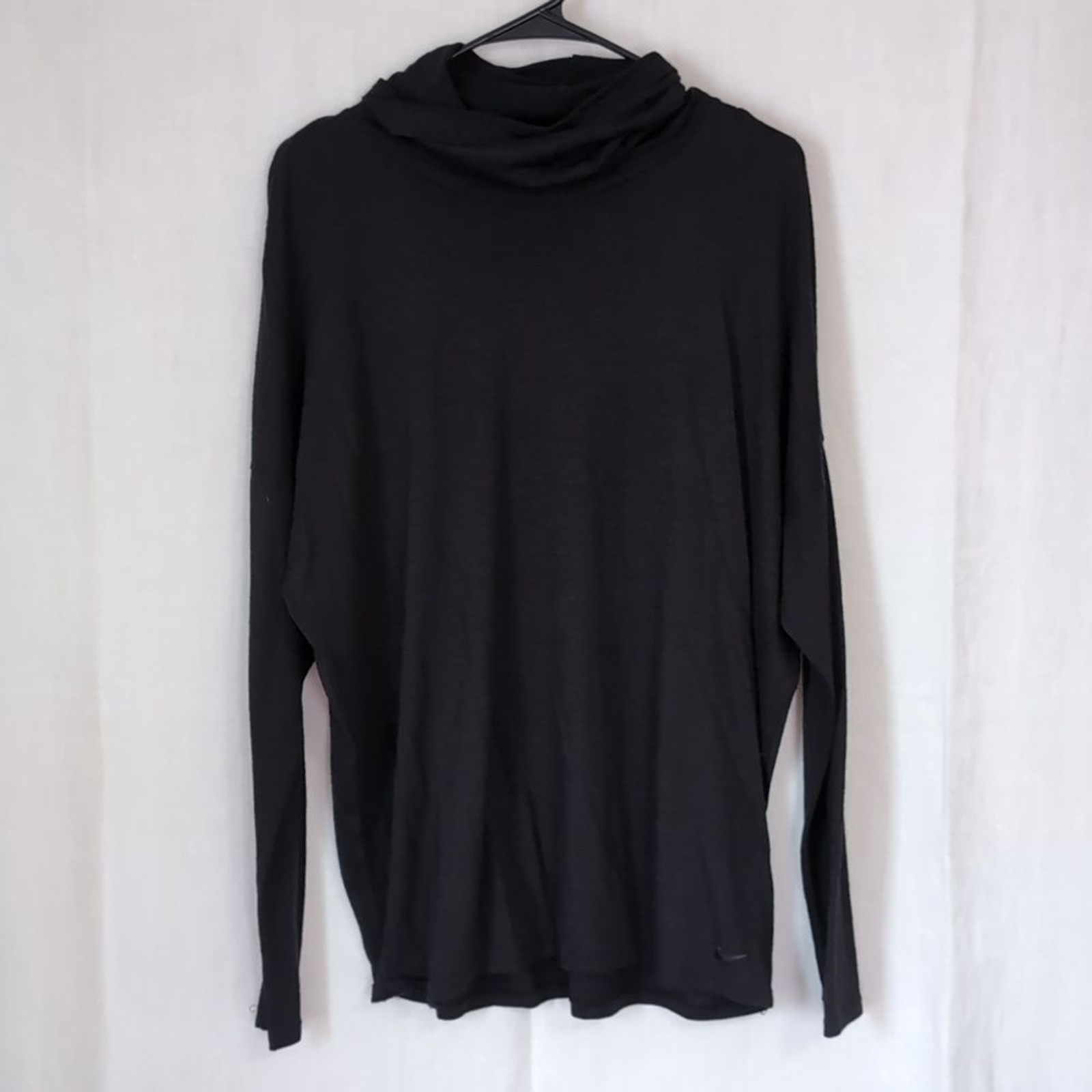 Nike Dri-Fit Black Wool Blend Knit Turtleneck Layering Size Extra Large