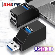 USB 3.0 Hub Adapter 3 Port Splitter Card Reader For PC Laptop High Speed
