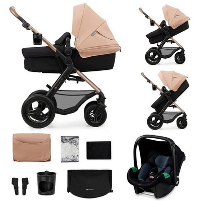 Kinderkraft MOOV 2 AIR 3in1 Kinderwagen Babyschale Multifunktion Beige