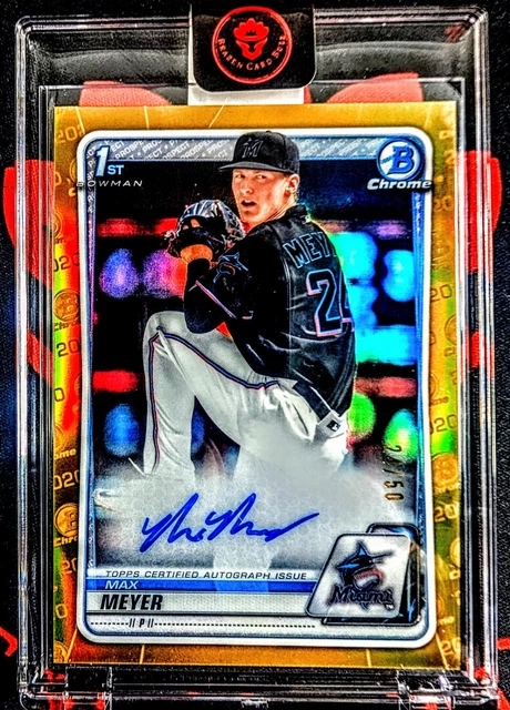 2020 Bowman Chrome Draft 1st Max Meyer Gold Refractor Auto RC #/50