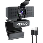 Distortion-Free Lens 1080P Webcam with Noise Reduction Mic