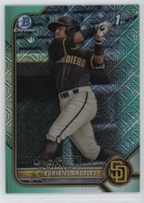 2022 Bowman Chrome Prospects Mega Box Aqua Mojo Refractor Euribiel Angeles 1m01