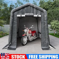 6 x 8ft Outdoor Storage Shed, Waterproof Heavy Duty Shelter Portable Shed Gray