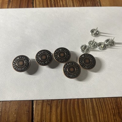 (5) Vintage N.O.S. Levi s  Buttons!  The REAL Thing!