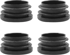 4 Pack 1-1/4 Inch Round Plastic Hole Plugs Tubing End Caps for Metal Pipe