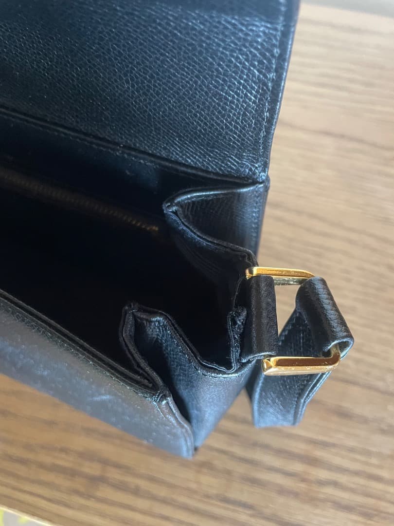 Valentino Garavani Vintage Leather Tassel Flap Shoulder Bag Black Excellent Jap thumbnail 11