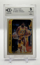 1986-87 Fleer - Stickers Magic Johnson #7 Graded BCCG 9