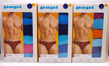 NEW MEN'S "PAPI 100 PREMIUM COTTON 6 PACK LOW RISE BRIEFS" Choose 