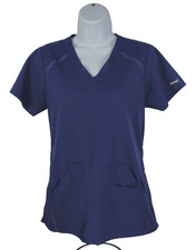 NWOT Grey  s Anatomy IMPACT Elevate Women S Indigo V-Neck S/S 3-Pocket Scrub Top