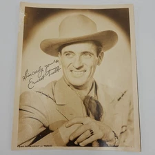 Early Vintage 1940's Ernest Tubb Signed Photographically 8x10 Sepia Print