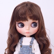 NEO Blythe Doll Custom Brown Hair OOAK Matte Face White Skin 12" Jointed Body