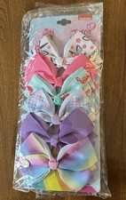 New Jojo Siwa 5 Bows 6-pack Assorted Styles Unicorn Mermaid Flamingo Nickelodeo