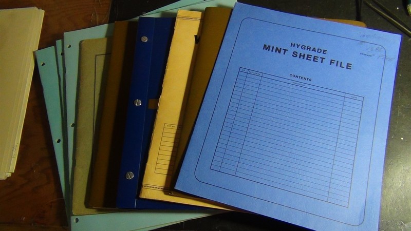Stampsweis 9 mint sheet files of various types with no stamps 