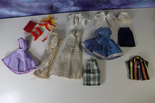 Lot of Vintage Mattel Barbie Clothing 10 Clothing Items & 9 Accessories