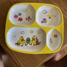 Vintage Child s Divided Plate Ducks