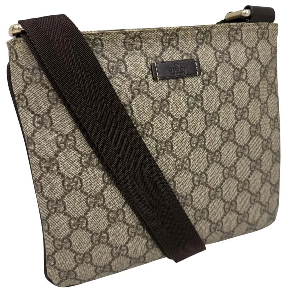 Gucci — Gucci GG 201538 Canvas Beige Shoulder Bag Women's KNB1758 #KNB1758