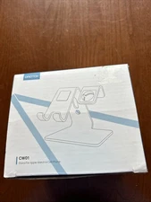 Omoton Cell Phone Watch & tablet Holder stand CW01  Office Desk for Apple, Black